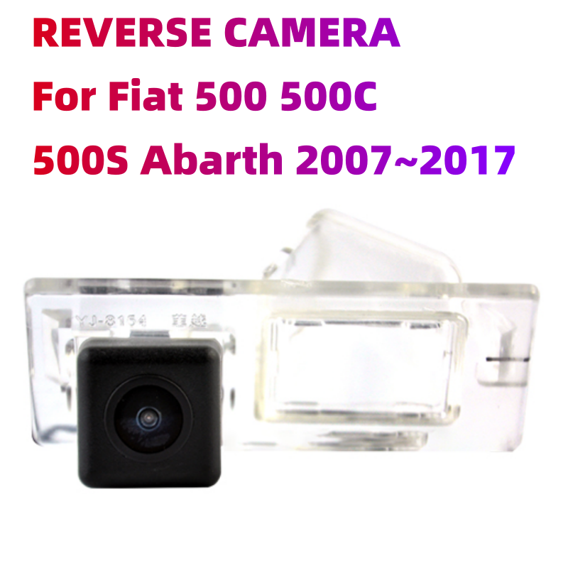 For Fiat 500 500C 500S Abarth 2007~2017 Car Rear View Camera Night Vision Reversing Auto Parking Camera IP68 Waterproof CCD LED Auto Backup Monitor 170 Degree
