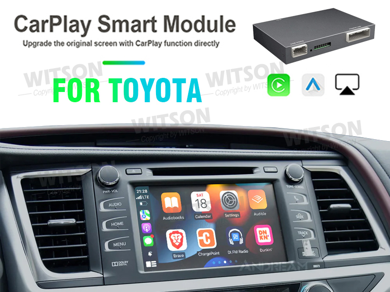 Wireless Carplay/Android Auto Interface Box For TOYOTA Touch 2 2014-2019 Highlander Tundra CHR RAV4 Tacoma Land Cruiser Prado Auris Avalon Android Car
