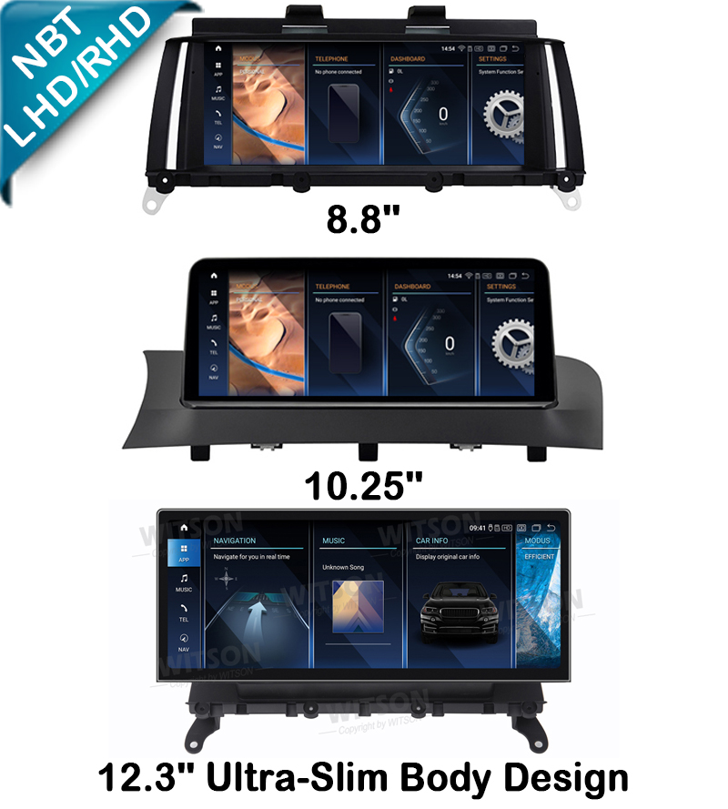 8.8''/10.25''/12.3'' Screen For BMW X3 F25 X4 F26 NBT Android Multimedia Player