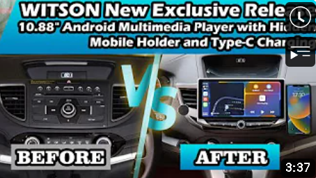 Android Multimedia with Hidden Mobile Holder and Type-C---WITSON Exclusive Release (9902)