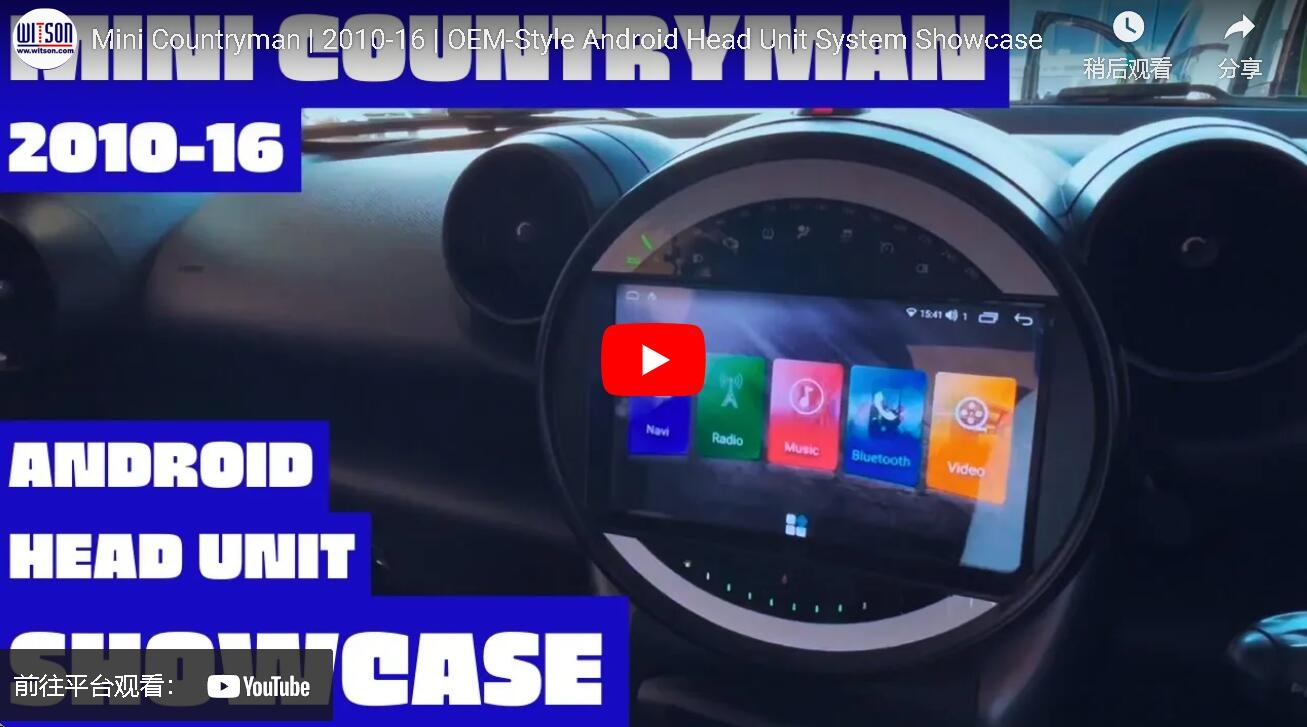 For BMW Mini COOPER R56 R60 Mini Countryman 2010-2016 OEM-Style Android Head Unit Showcase 3680C