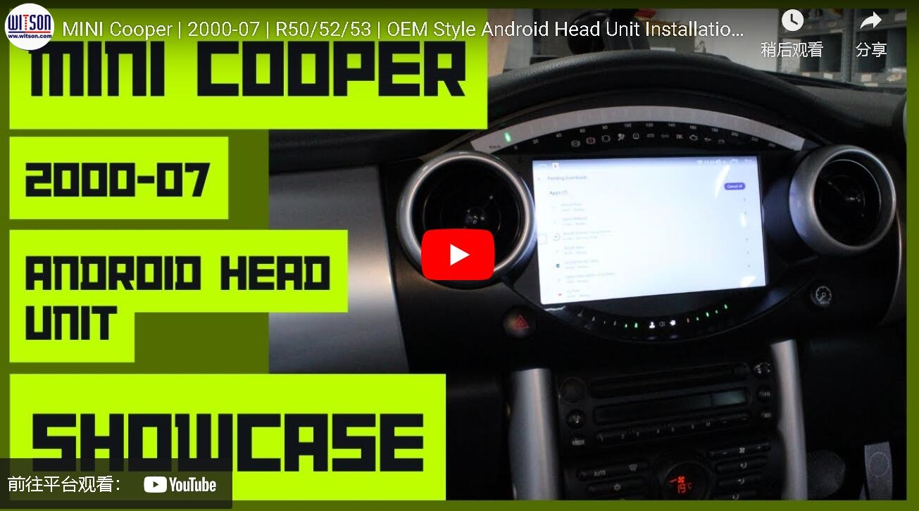 For BMW Mini Cooper R50 R52 R53 2000-2007OEM Style Android Head Unit Installation Showcase 3680A
