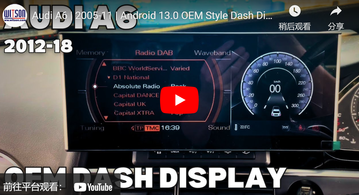 10.25''/12.3'' Screen For AUDI A6 RS6 S6 2005-2011 For Left Hand Driver Only Android Multimedia 1206