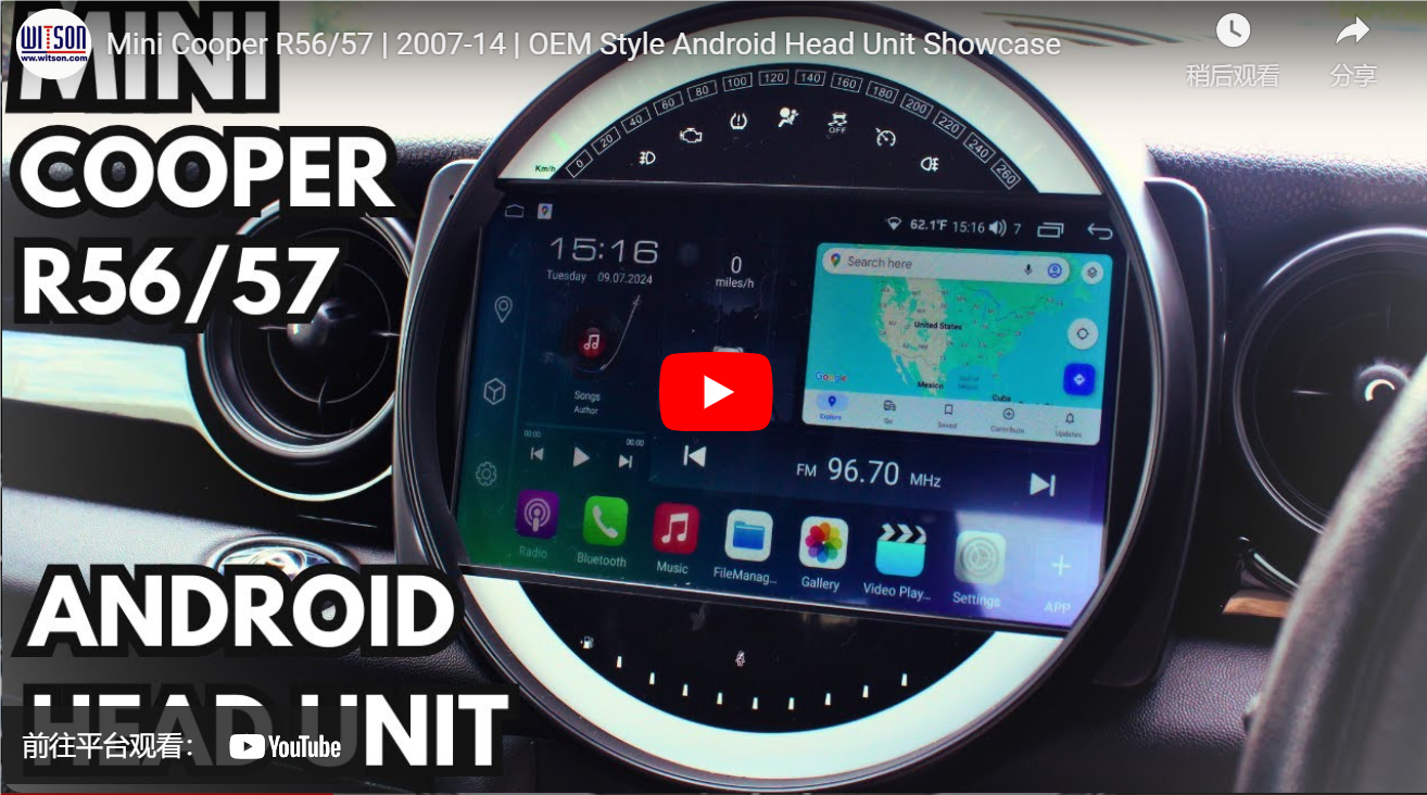 For BMW Mini Cooper R56/57 2007-2014 OEM Style Android Carplay Head Player HV3680B from WITSON