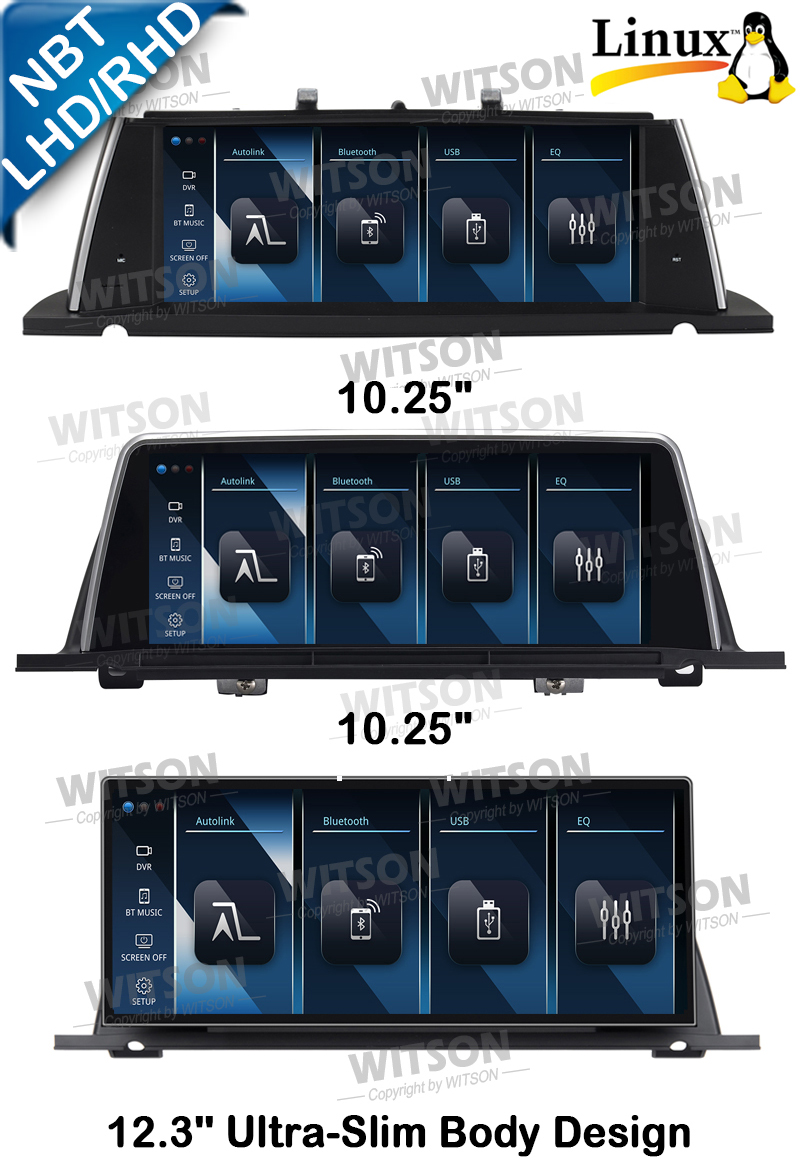 Linux System 10.25''/12.3'' Screen For BMW 5 Series F07 GT 2013-2017 NBT