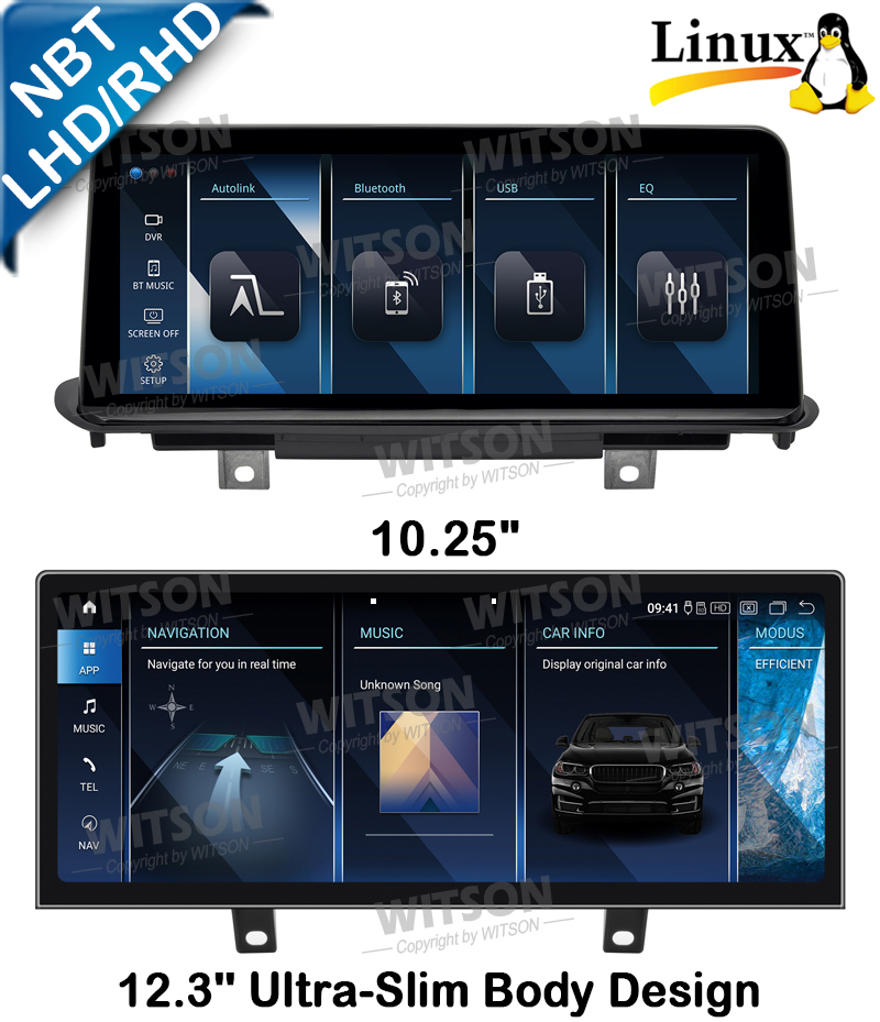 Linux System 10.25''/12.3'' Screen For BMW X5 F15 BMW X6 E71 2014-2017 NBT